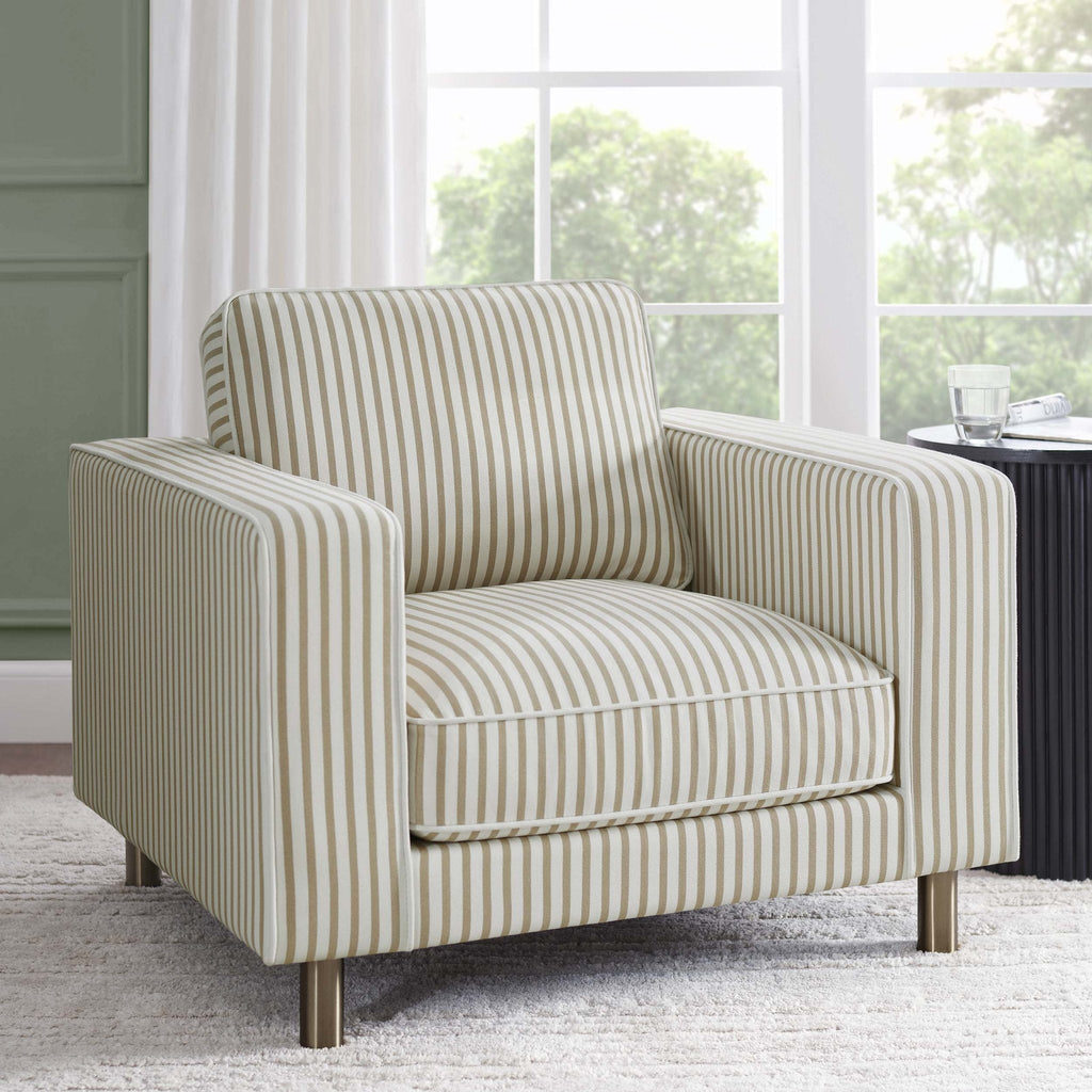 Dusklia - Soho Armchair - Sand Stripe