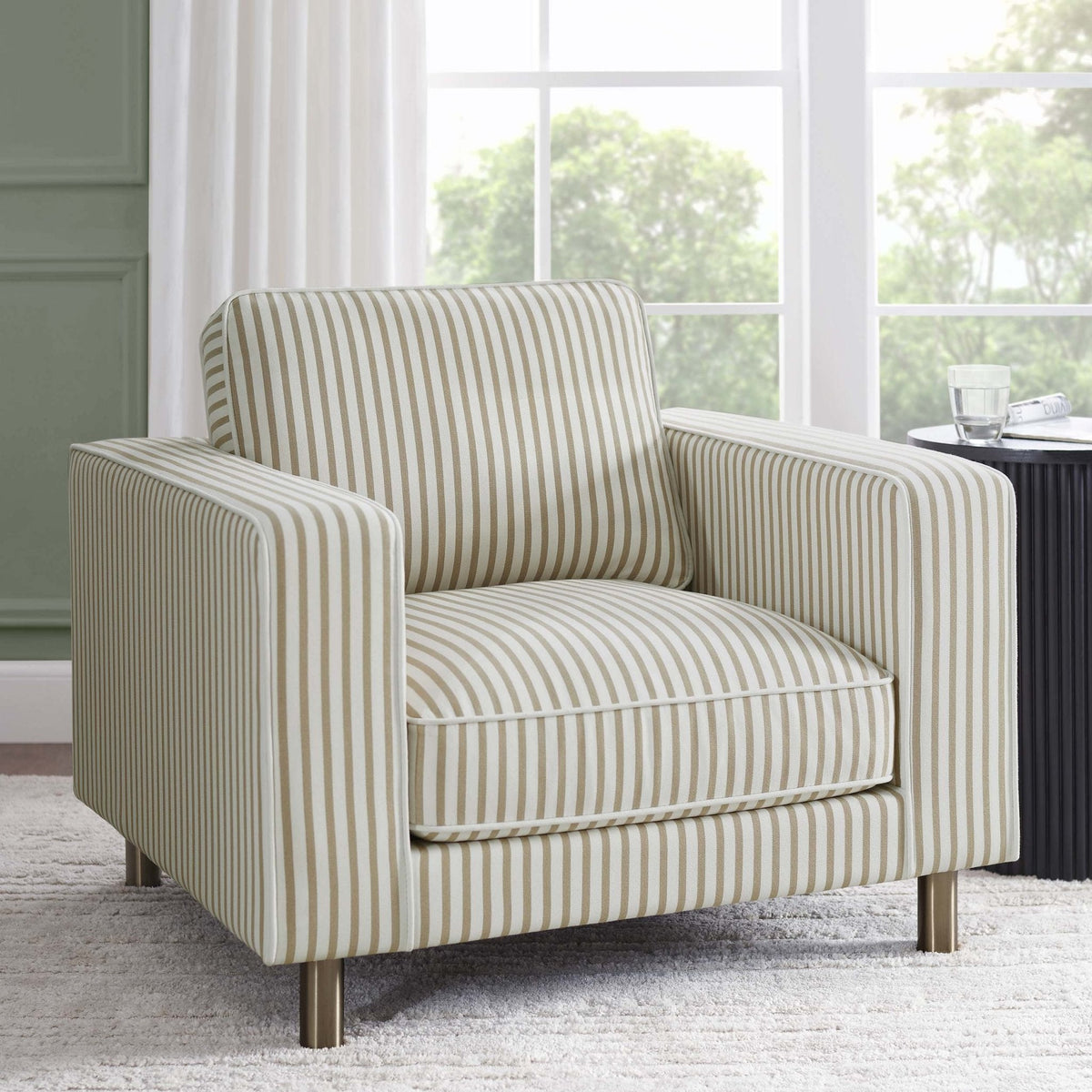 Dusklia - Soho Armchair - Sand Stripe