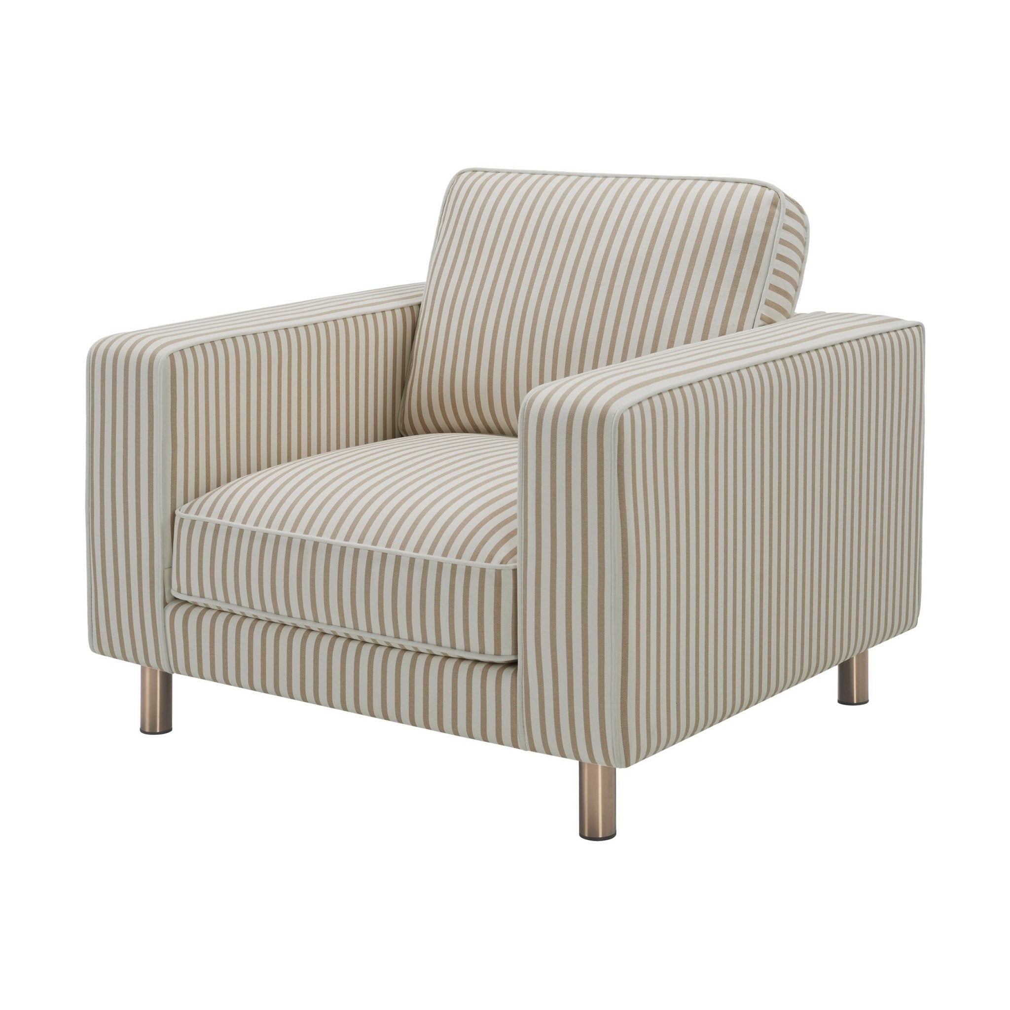 Dusklia - Soho Armchair - Sand Stripe