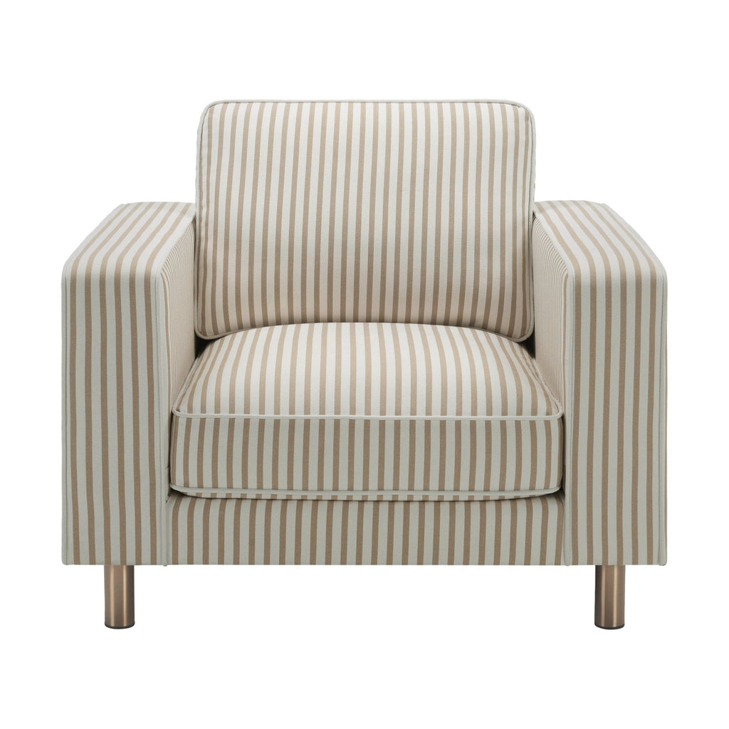 Dusklia - Soho Armchair - Sand Stripe