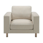 Dusklia - Soho Armchair - Sand Stripe