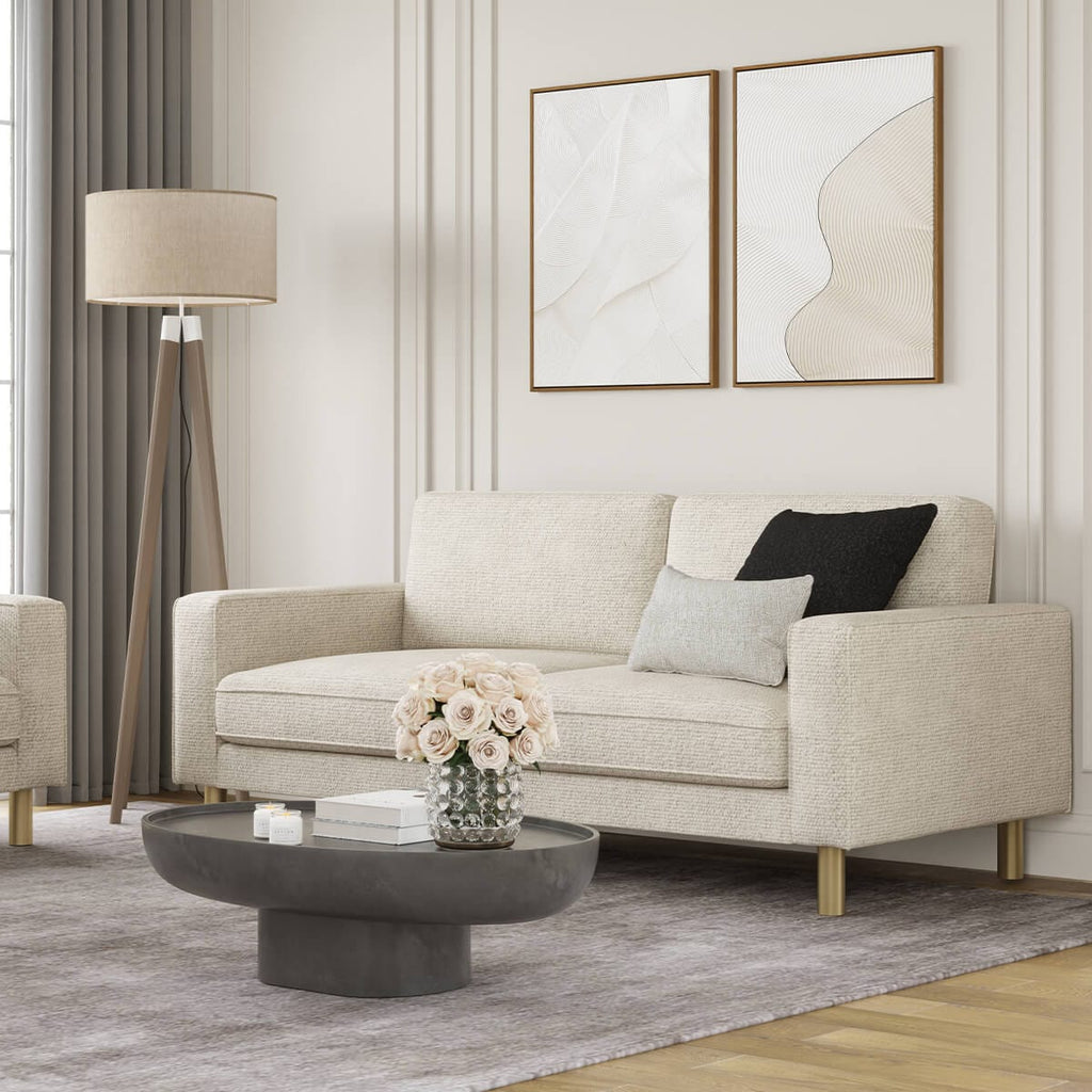 Dusklia - Soho Bouclé 3 Seater Sofa - Ivory
