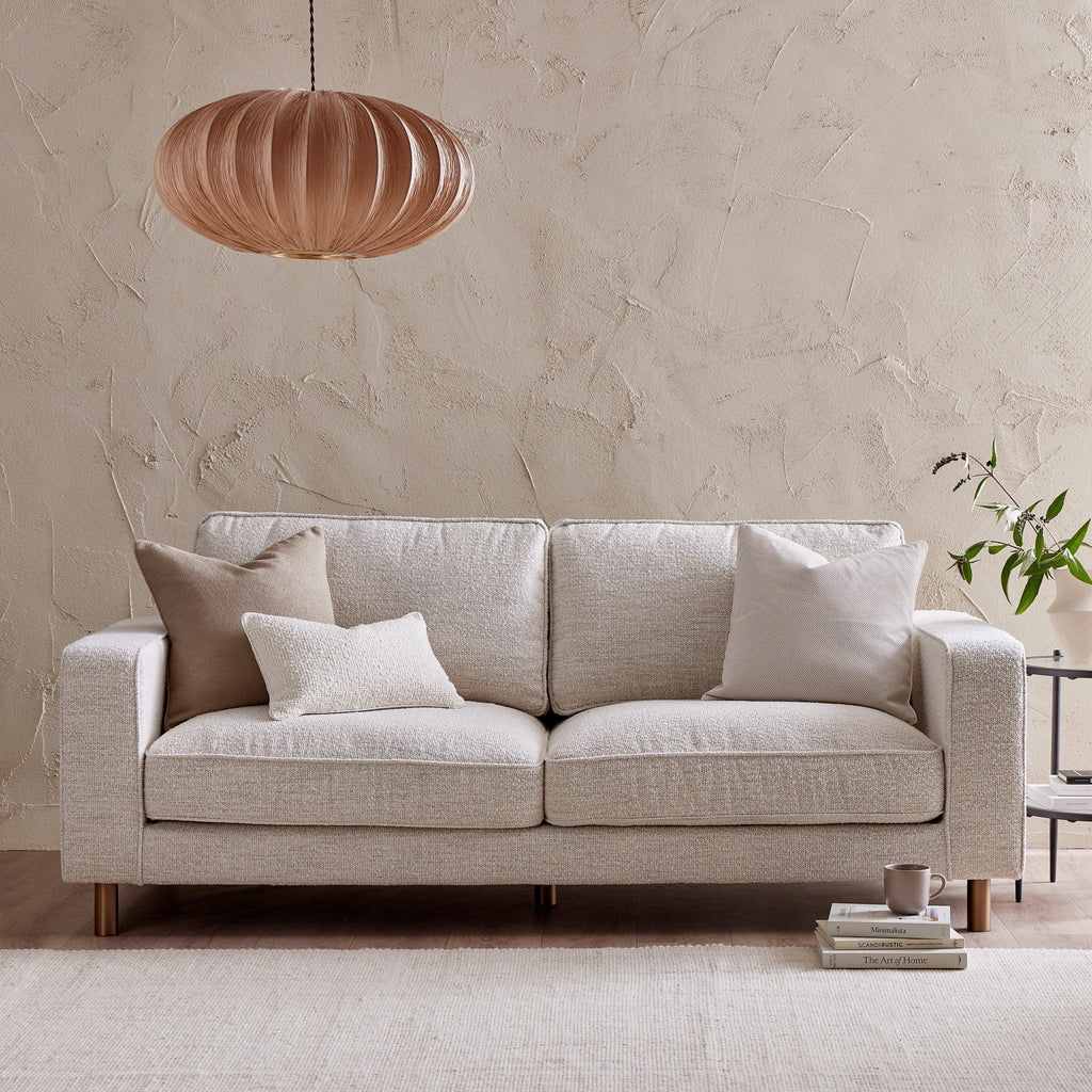 Dusklia - Soho Bouclé 3 Seater Sofa - Ivory