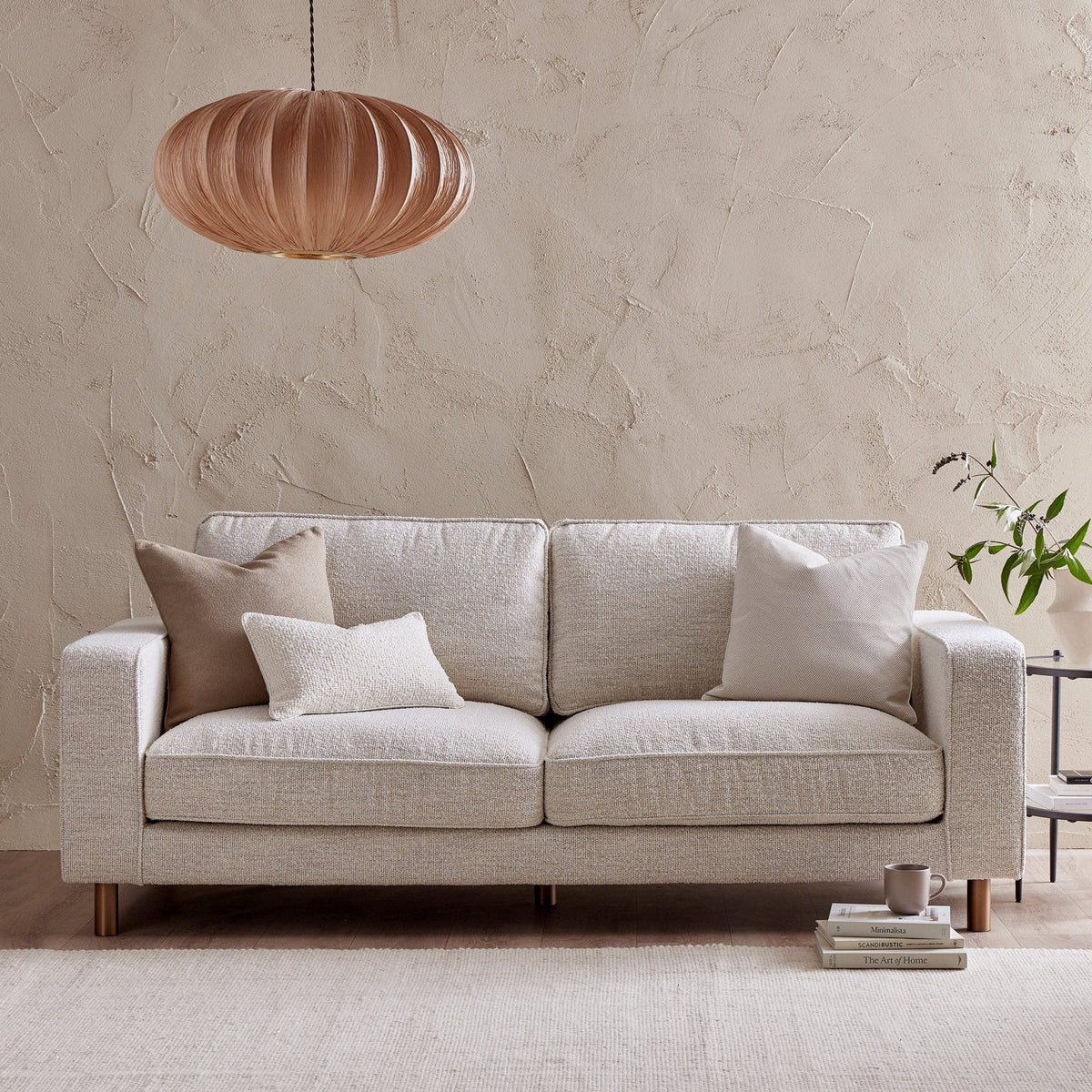 Dusklia - Soho Bouclé 3 Seater Sofa - Ivory