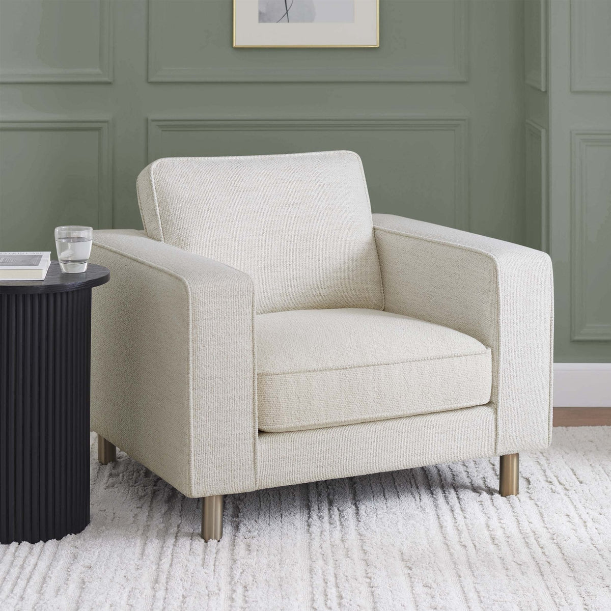 Dusklia - Soho Boucle Armchair - Ivory
