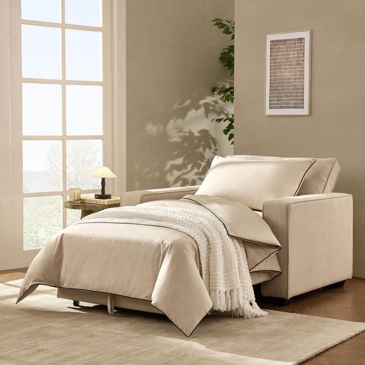 Dusklia - Soho Chair Bed - Beige
