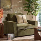 Dusklia - Soho Chair Bed - Chenille Olive