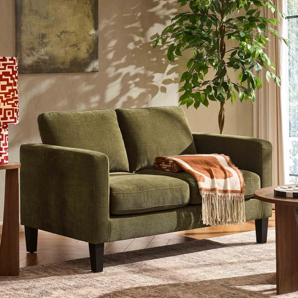 Dusklia - Soho Small 2 Seater Sofa - Chenille Olive