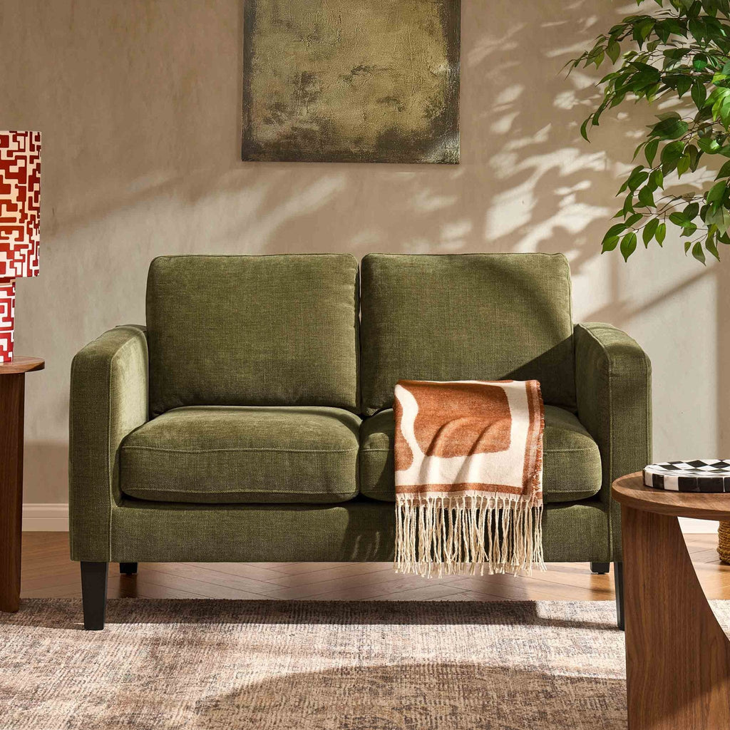 Dusklia - Soho Small 2 Seater Sofa - Chenille Olive