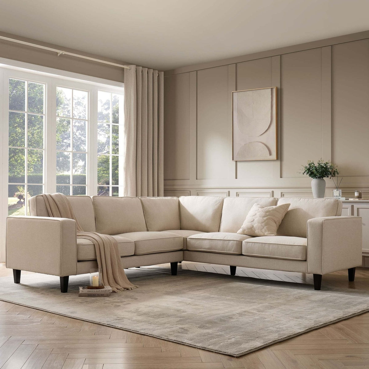 Dusklia - Soho Left Hand Corner Sofa - Beige
