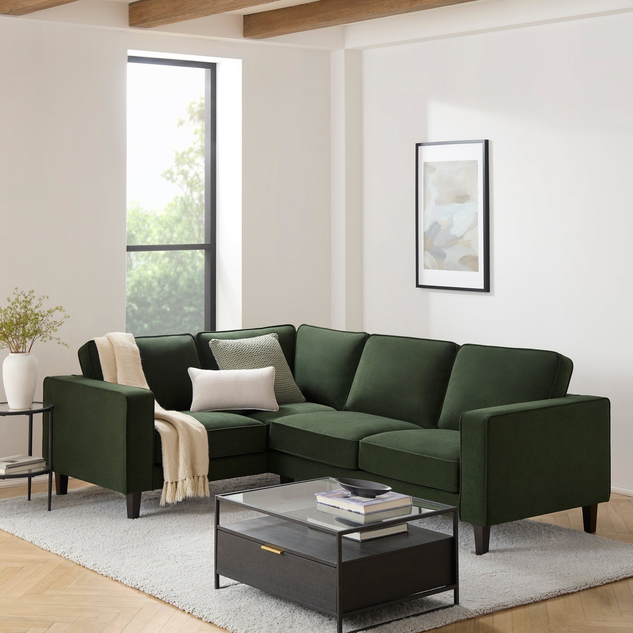 Dusklia - Soho Left Hand Corner Sofa - Dark Olive