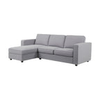 Dusklia - Soho Left Hand Storage Chaise Sofa - Mid Grey