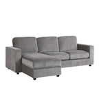 Dusklia - Soho Left Hand Storage Chaise Sofa - Grey