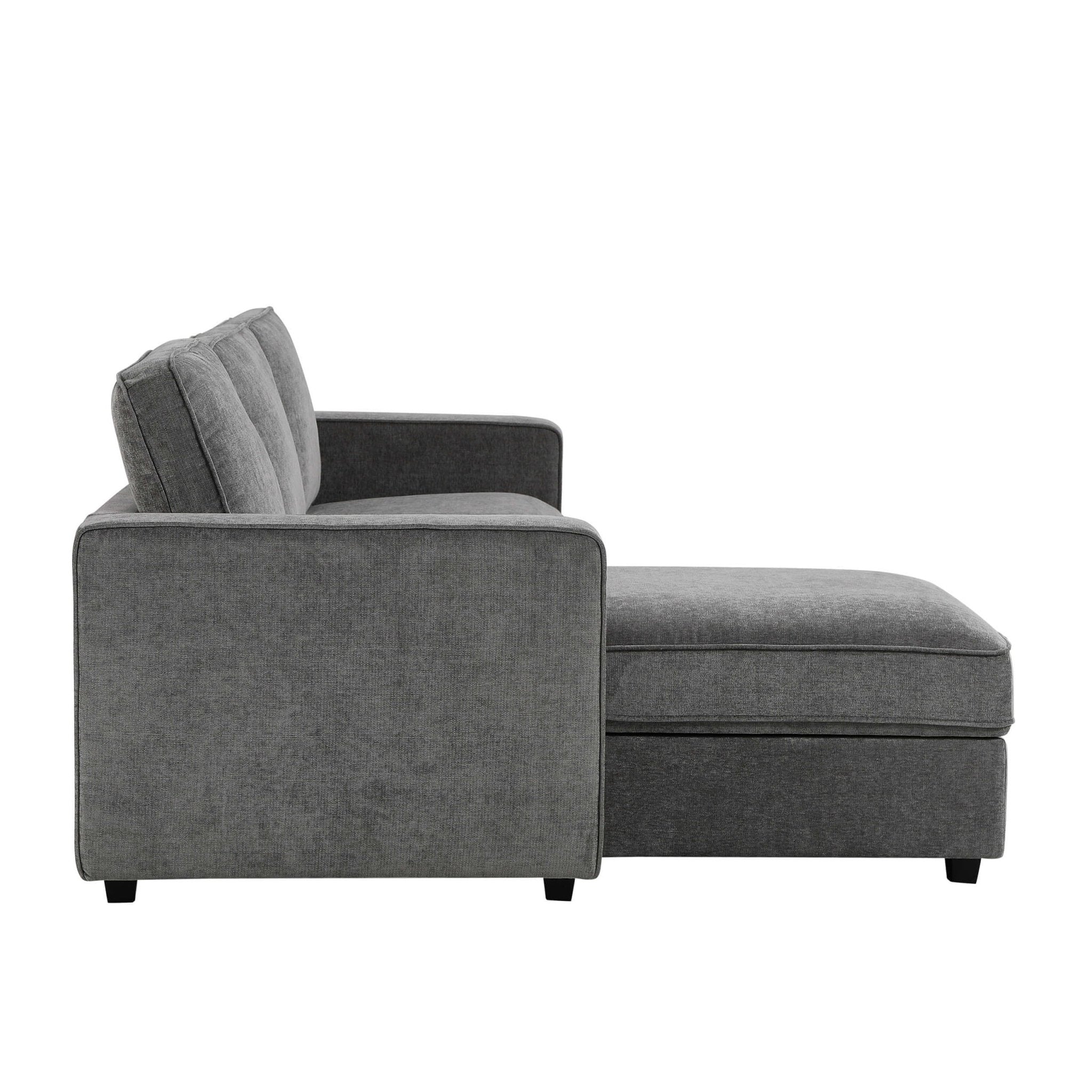 Dusklia - Soho Left Hand Storage Chaise Sofa - Grey