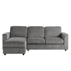 Dusklia - Soho Left Hand Storage Chaise Sofa - Grey