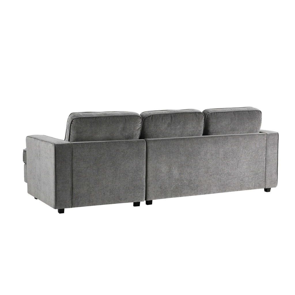 Dusklia - Soho Left Hand Storage Chaise Sofa - Grey