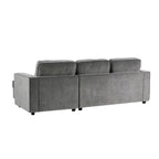 Dusklia - Soho Left Hand Storage Chaise Sofa - Grey