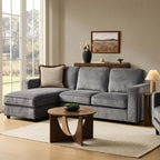 Dusklia - Soho Left Hand Storage Chaise Sofa - Grey