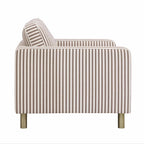 Dusklia - Soho Loveseat - Chocolate Stripe