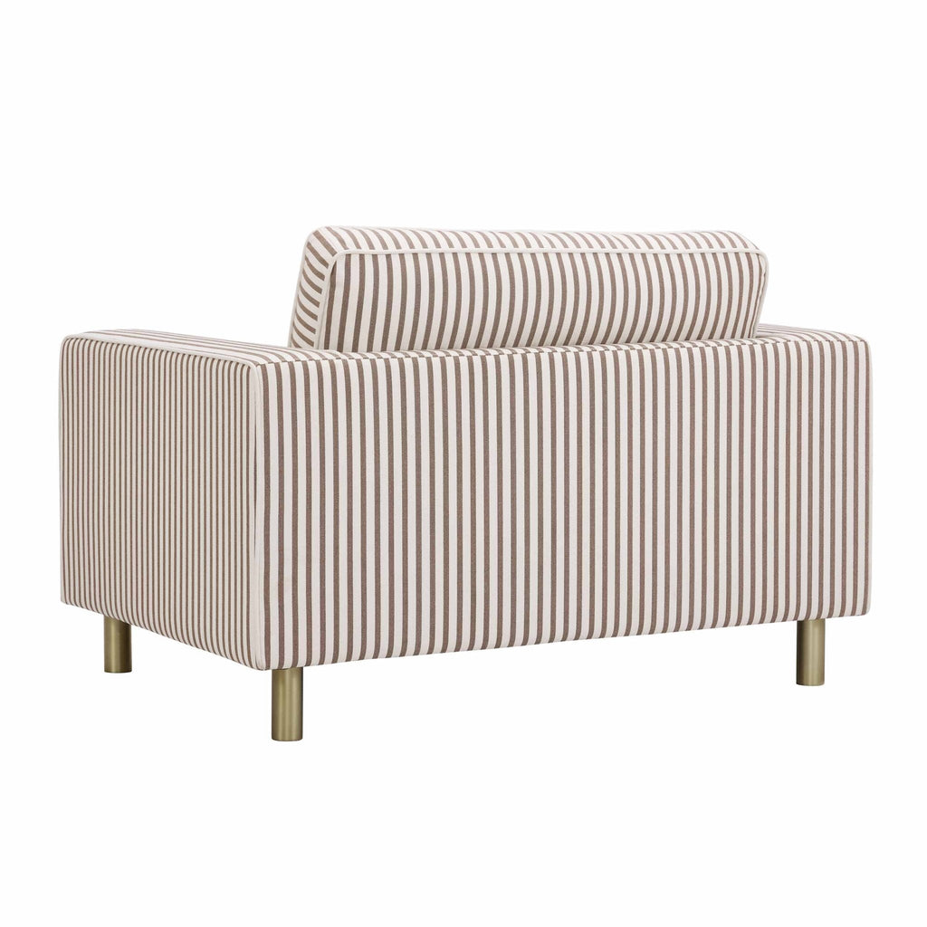 Dusklia - Soho Loveseat - Chocolate Stripe