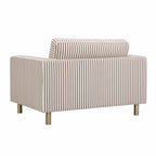 Dusklia - Soho Loveseat - Chocolate Stripe