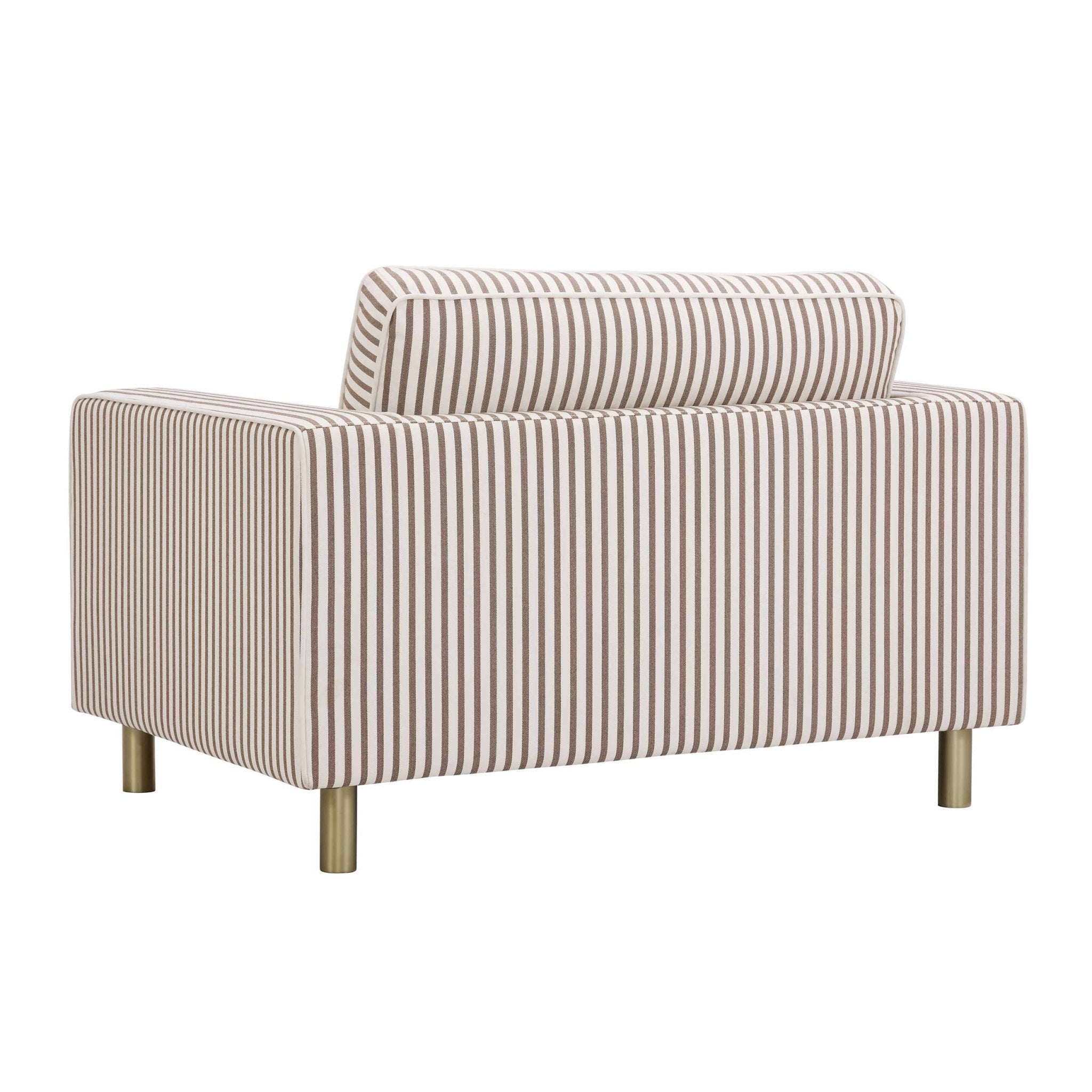 Dusklia - Soho Loveseat - Chocolate Stripe