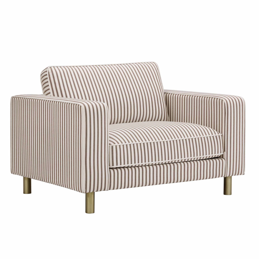 Dusklia - Soho Loveseat - Chocolate Stripe