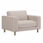 Dusklia - Soho Loveseat - Chocolate Stripe