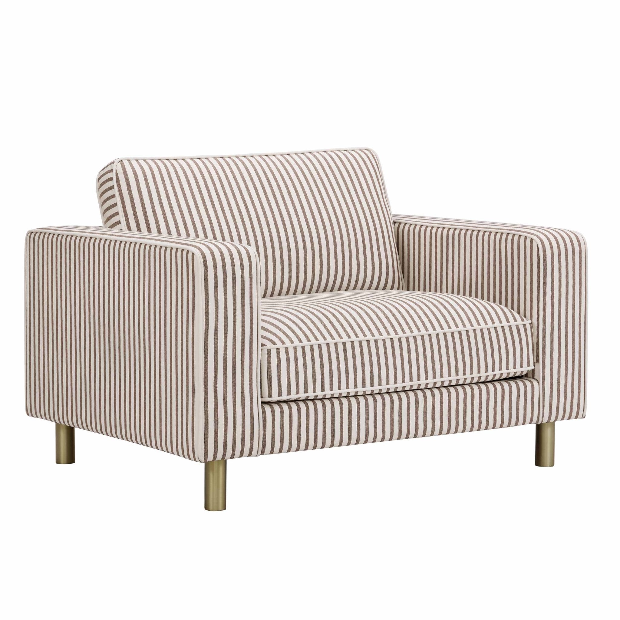 Dusklia - Soho Loveseat - Chocolate Stripe