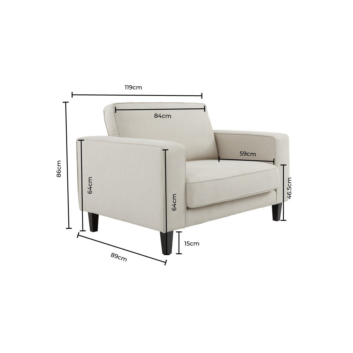 Dusklia - Soho Bouclé Loveseat - Ivory