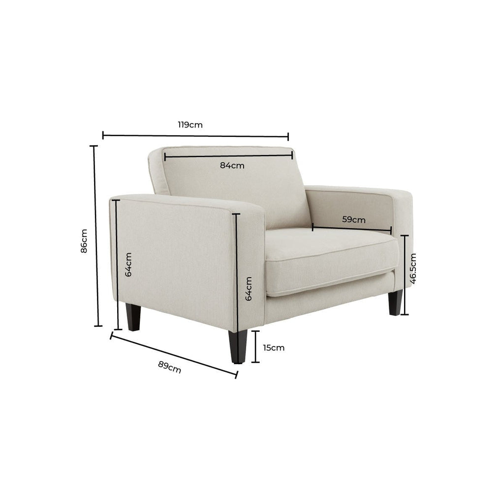 Dusklia - Soho Loveseat - Chocolate Stripe