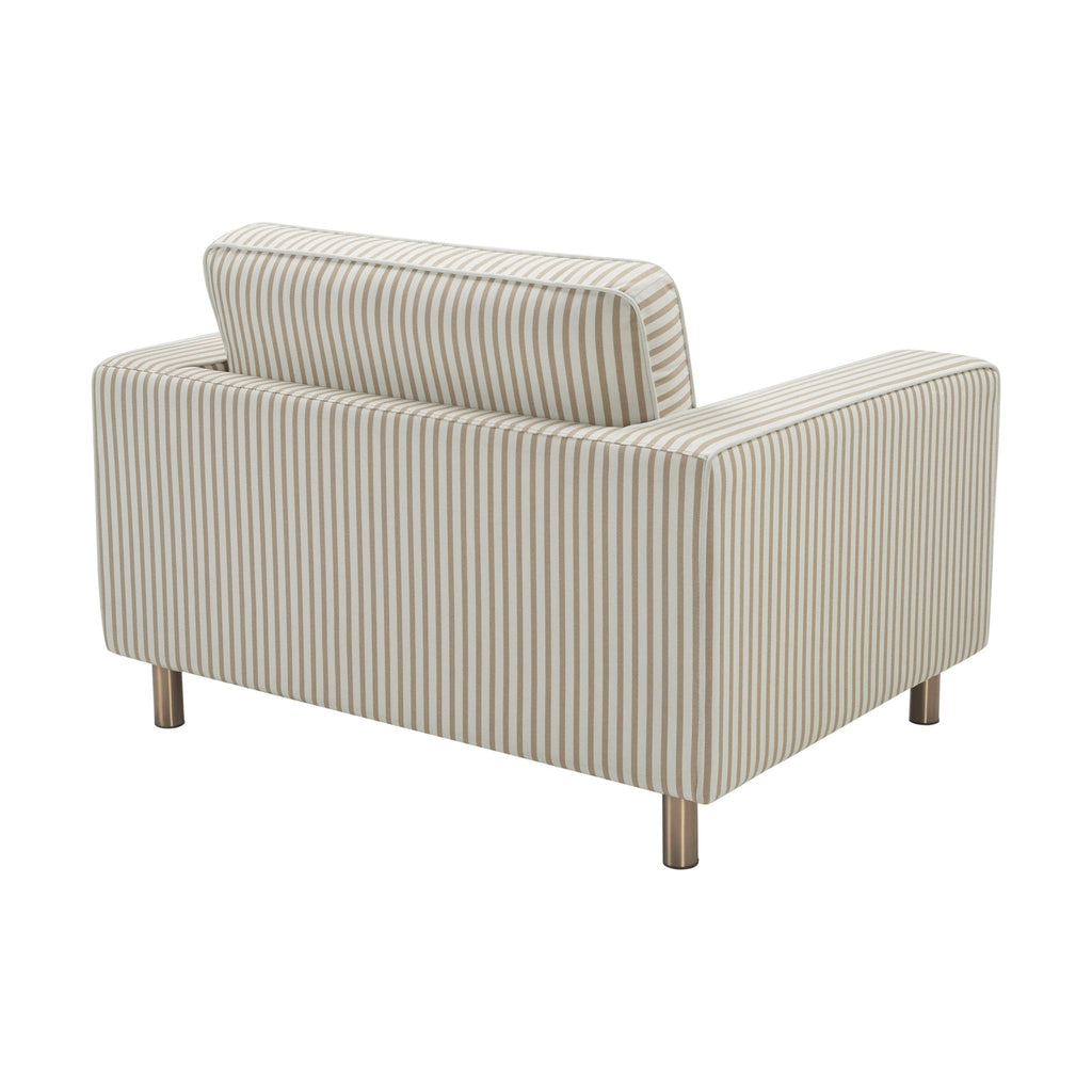 Dusklia - Soho Loveseat - Sand Stripe