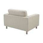 Dusklia - Soho Loveseat - Sand Stripe