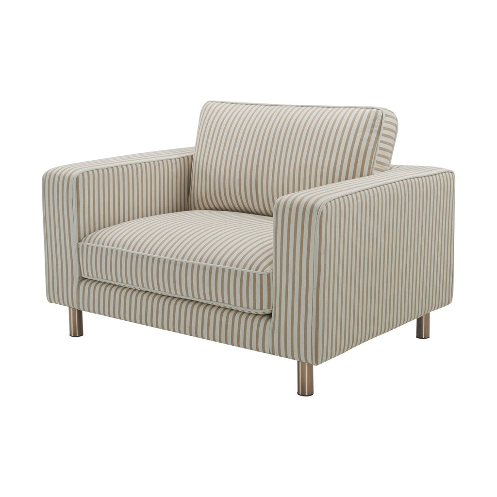 Dusklia - Soho Loveseat - Sand Stripe