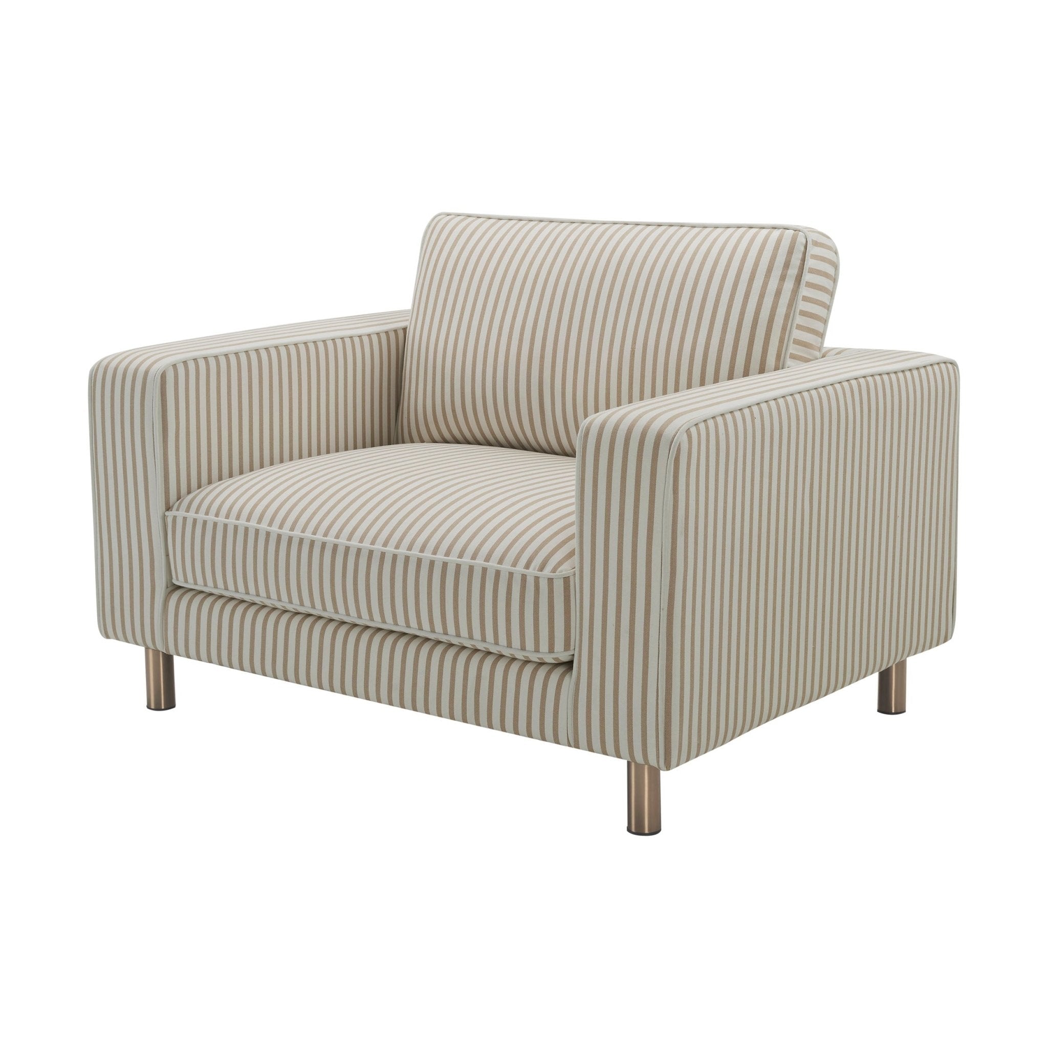 Dusklia - Soho Loveseat - Sand Stripe