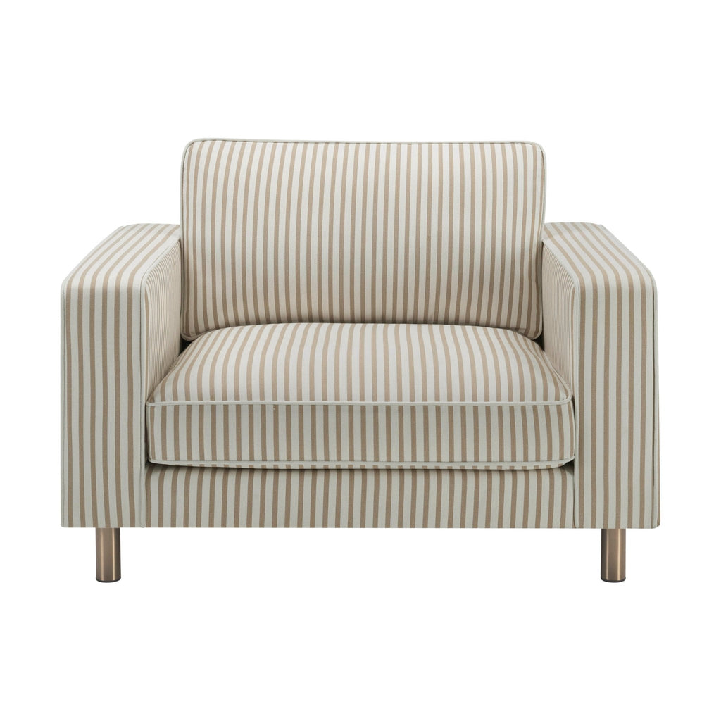 Dusklia - Soho Loveseat - Sand Stripe