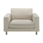 Dusklia - Soho Loveseat - Sand Stripe