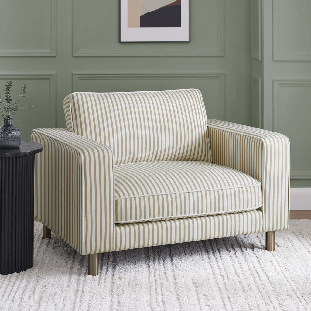 Dusklia - Soho Loveseat - Sand Stripe