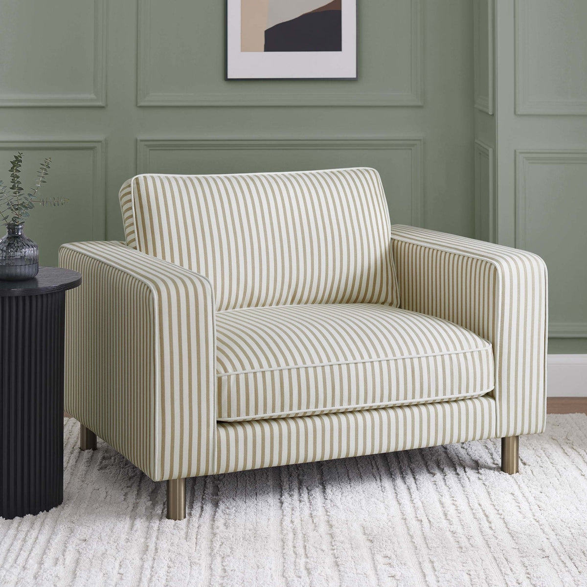 Dusklia - Soho Loveseat - Sand Stripe