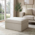 Dusklia - Soho Ottoman Storage Pouffe - Beige