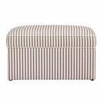 Dusklia - Soho Ottoman Storage Pouffe -  Chocolate Stripe