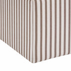 Dusklia - Soho Ottoman Storage Pouffe -  Chocolate Stripe