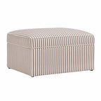 Dusklia - Soho Ottoman Storage Pouffe -  Chocolate Stripe