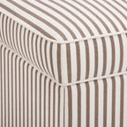 Dusklia - Soho Ottoman Storage Pouffe -  Chocolate Stripe