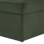 Dusklia - Soho Ottoman Storage Pouffe - Dark Olive