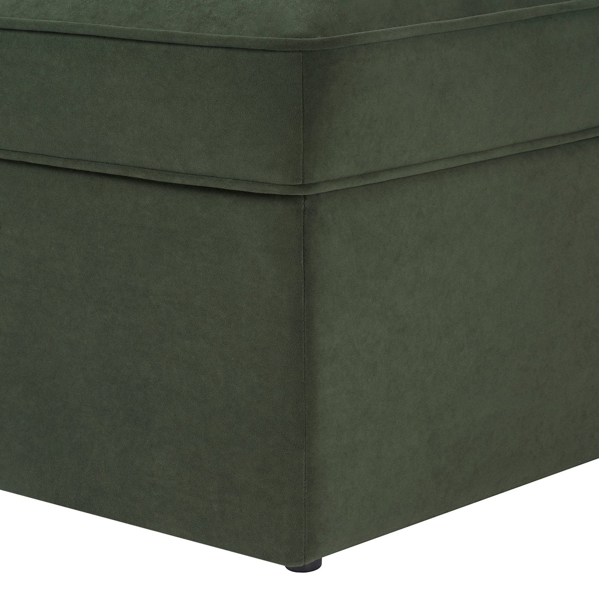 Dusklia - Soho Ottoman Storage Pouffe - Dark Olive