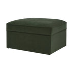 Dusklia - Soho Ottoman Storage Pouffe - Dark Olive