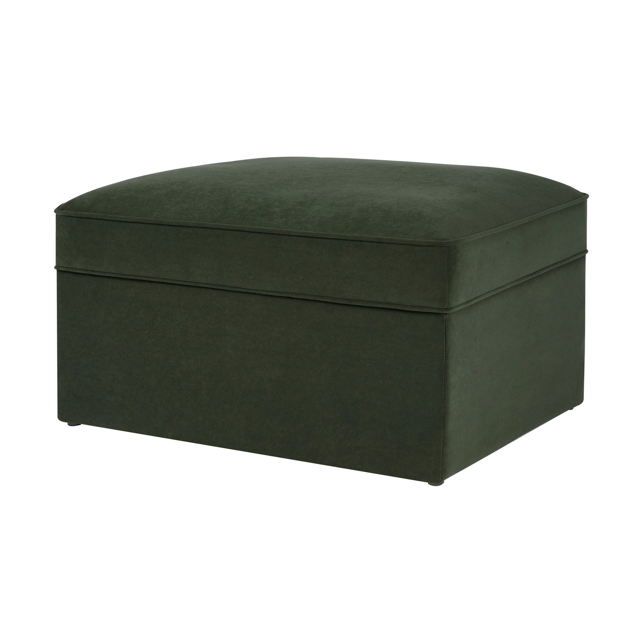 Dusklia - Soho Ottoman Storage Pouffe - Dark Olive