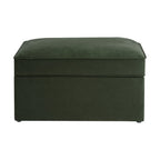 Dusklia - Soho Ottoman Storage Pouffe - Dark Olive