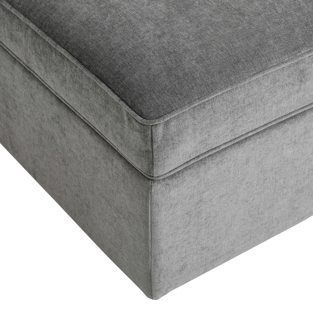 Dusklia - Soho Ottoman Storage Pouffe - Grey